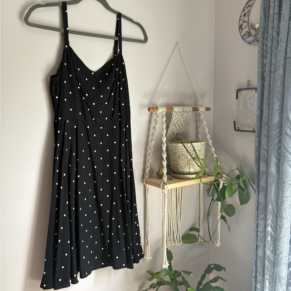 Old Navy Black and White Polka Dot Mini Dress